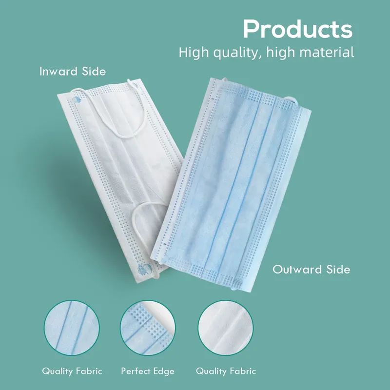 3-Layers Ply Face Mask Antivirus Mouth Cover Disposable Medical Mask