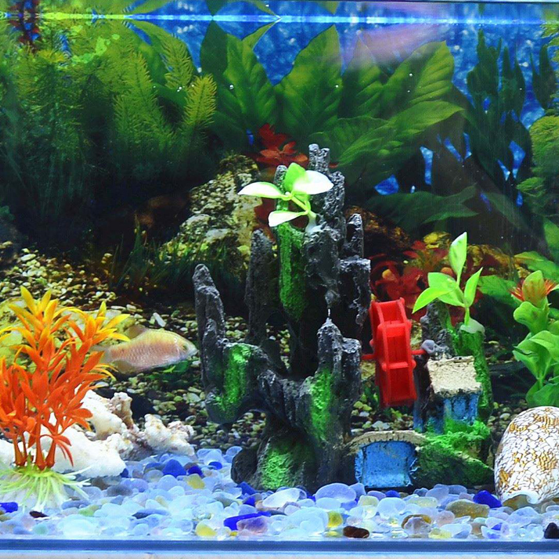 Fish Tank Landscape Stone Glass Stone
