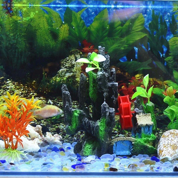 Fish Tank Landscape Stone Glass Stone