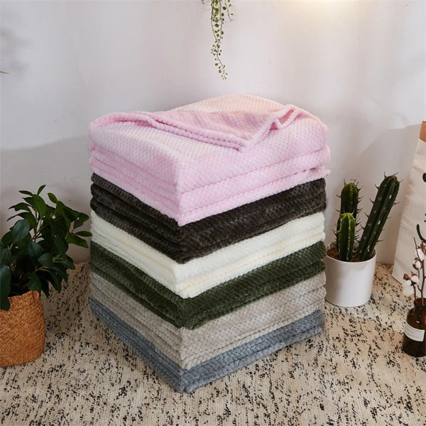 Knitted custom sublimation fleece blankets customized manufacturer