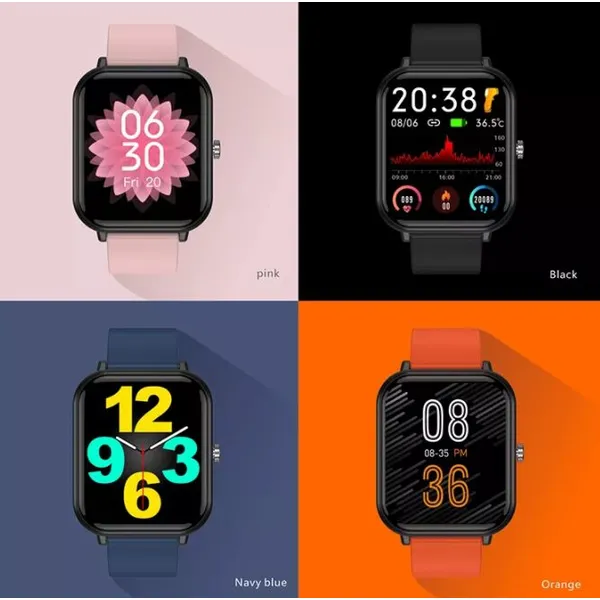 Ladies Body Temperature Watches With Flashlight Blood Pressure Android Weather Heart Rate Monitor Smart Watch Q9pro