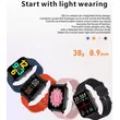 Ladies Body Temperature Watches With Flashlight Blood Pressure Android Weather Heart Rate Monitor Smart Watch Q9pro