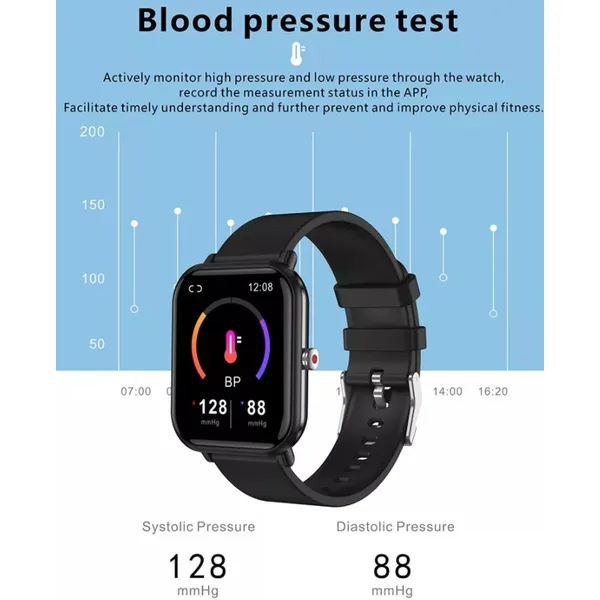 Ladies Body Temperature Watches With Flashlight Blood Pressure Android Weather Heart Rate Monitor Smart Watch Q9pro
