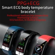 E66 Smart Watch ECG PPG Bracelet Body Temperature Minitor Smart Healthy Bracelet
