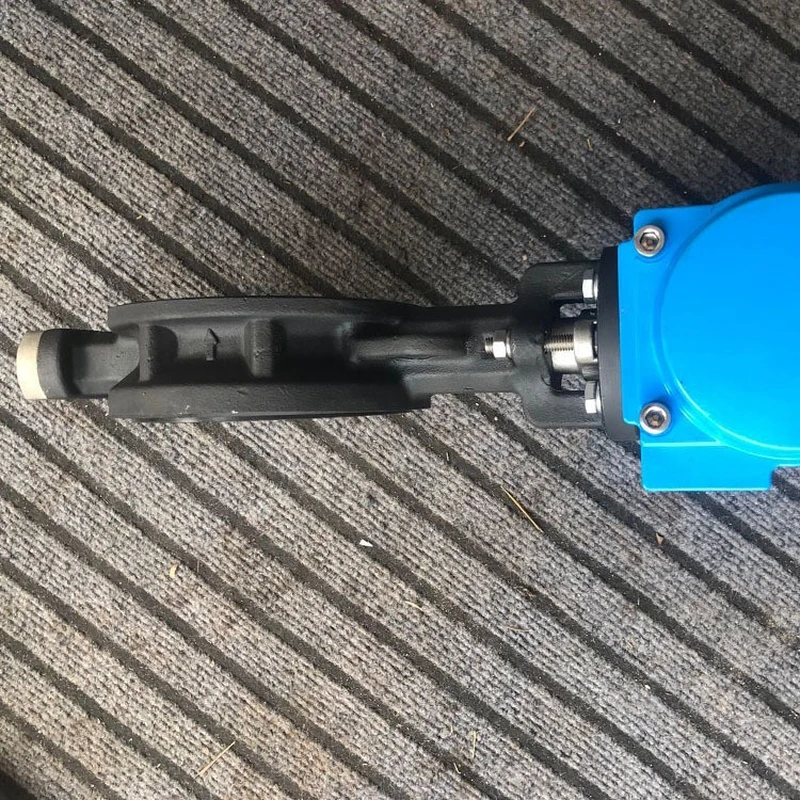 Pneumatic high performance stainless steel wafer double eccentric butterfly valve