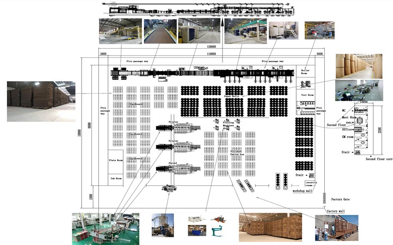 Full corrugated cardboard carton box factory design from A to Z