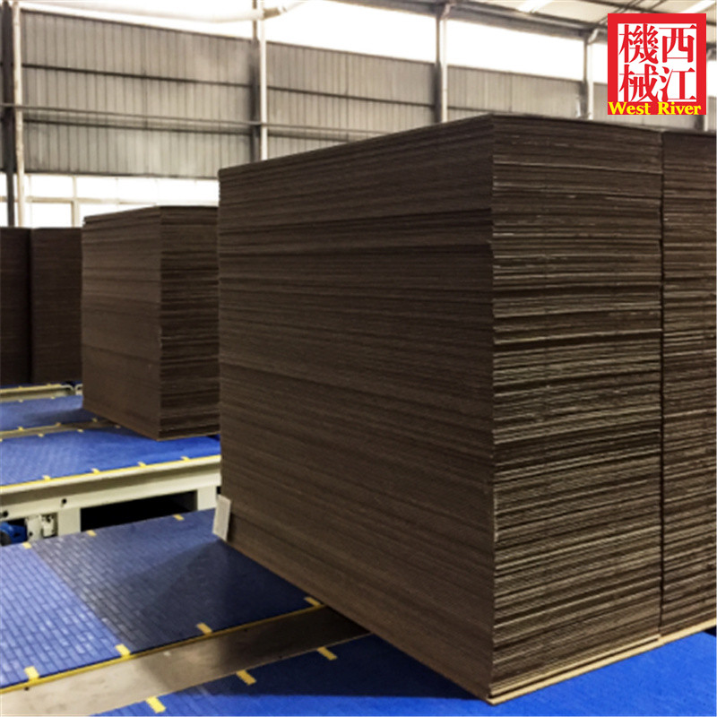 Down stacking stackers and automatic logistics to improve the carton box factory working efficiency