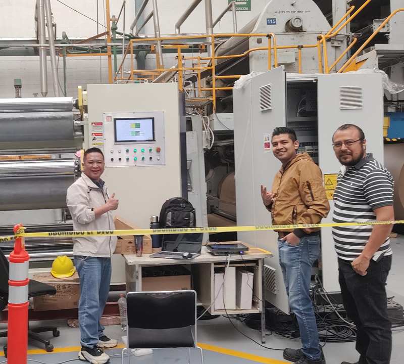 WEST RIVER Team upgrade the old Corrugated glue machines in Mexico