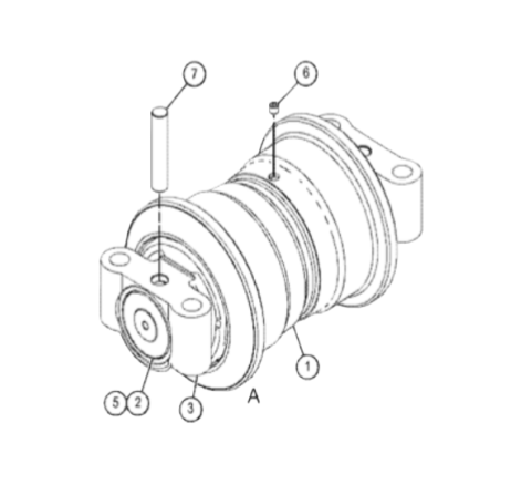 CATERPILLAR Excavator Track Roller PART NUMBER E345B 528-2933