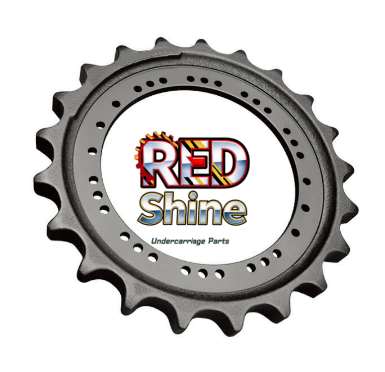 Piezas de repuesto para tren de rodaje Liebeheer R942: rodillo de oruga, rodillo portador, rueda guía, rueda dentada y cadena de oruga.