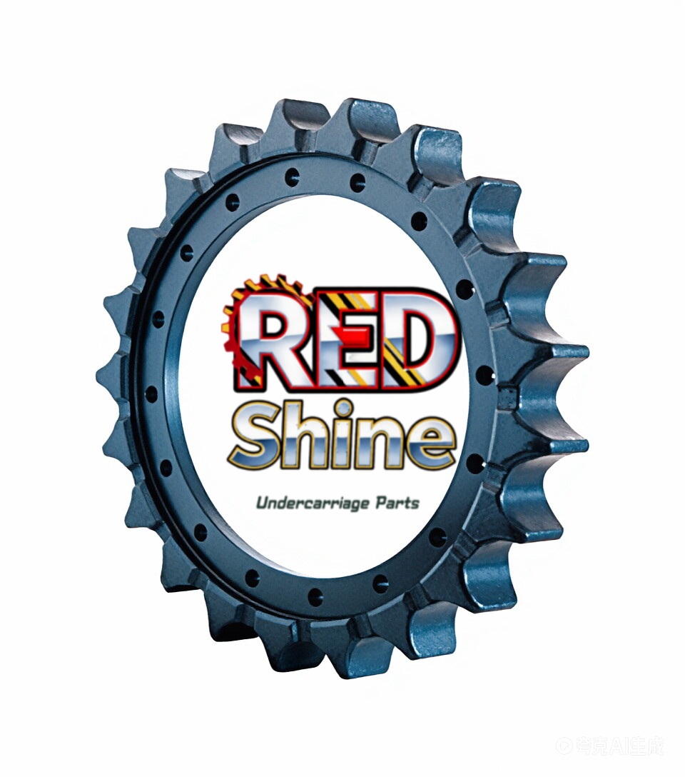 Piezas de repuesto para tren de rodaje Liebeheer R914: rodillo de oruga, rodillo portador, rueda guía, rueda dentada y cadena de oruga.