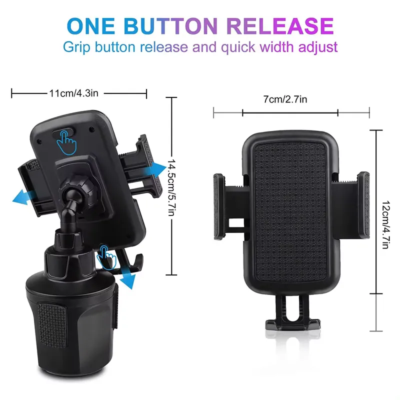 регулируемый подстаканник для автомобиля - защитите свой телефон во время вождения