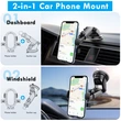 Universal Easy One Touch Car Holder for Windshield & Dashboard 