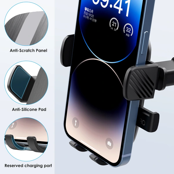 Universal Easy One Touch Car Holder for Windshield & Dashboard