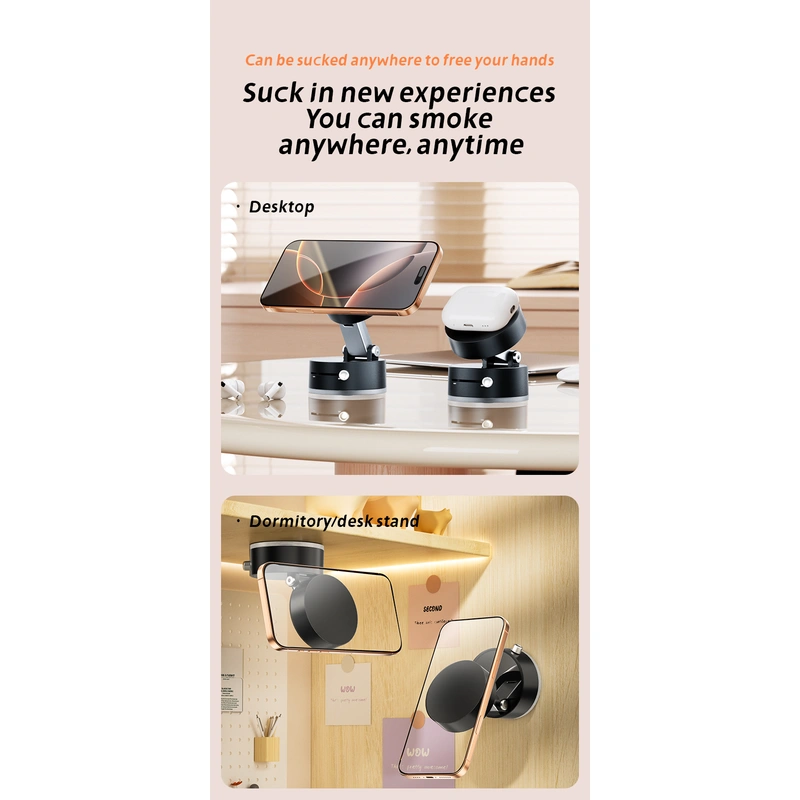 Vacuum Magnetic Phone Holder ，Double-Sided Magnetic Phone Holder 