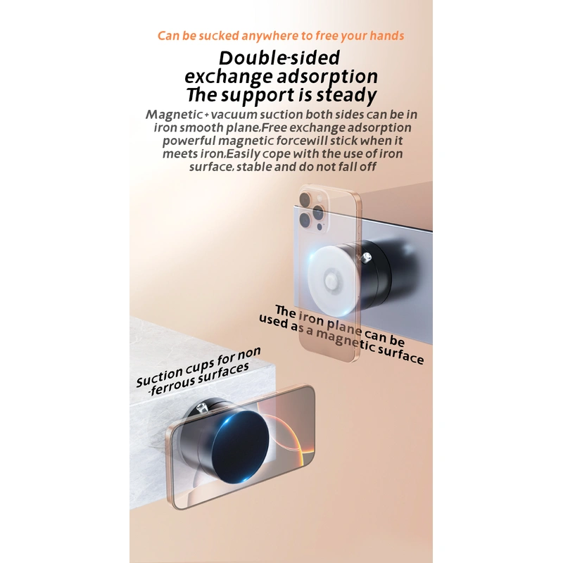 Vacuum Magnetic Phone Holder ，Double-Sided Magnetic Phone Holder 