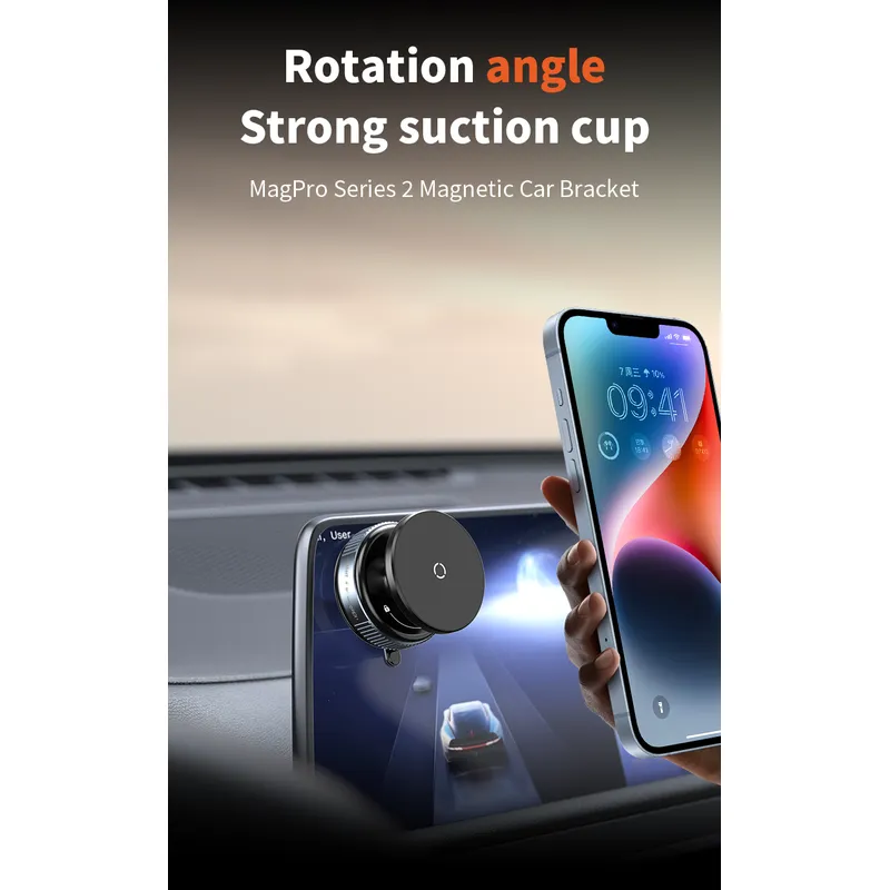 Upgraded 360° Adjustable Vacuum Magnetic Suction Cup Phone Mount