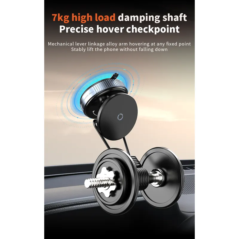 Upgraded 360° Adjustable Vacuum Magnetic Suction Cup Phone Mount