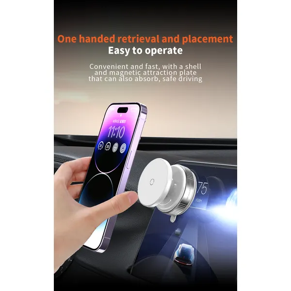 Upgraded 360° Adjustable Vacuum Magnetic Suction Cup Phone Mount