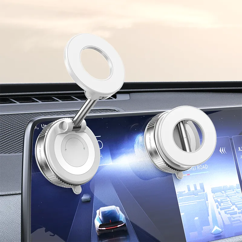 Vacuum Magnetic Phone Holder Suction Phone Mount,Magnetic Suction Cup Car Phone Mount,Double-Sided Magnetic Cell Phone Holder for All Smooth Surface 