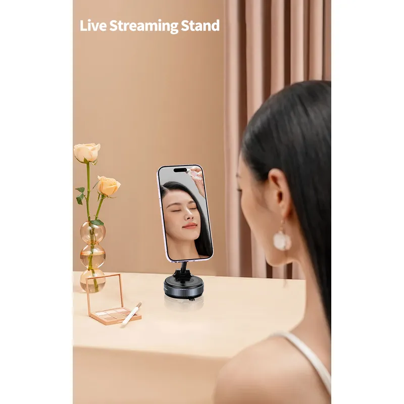 Vacuum Magnetic Phone Holder Suction Phone Mount,Magnetic Suction Cup Car Phone Mount,Double-Sided Magnetic Cell Phone Holder for All Smooth Surface 