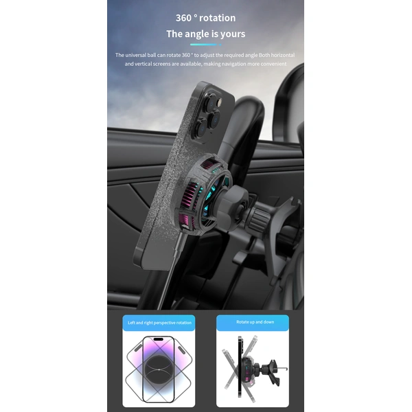 Wireless Car Charger with Cooling