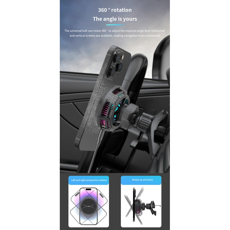 Wireless Car Charger with Cooling