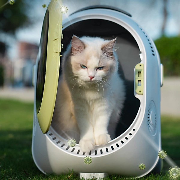 Cat Carrier Backpack with Wheels Puppy Pet Rolling Backpack Carrier