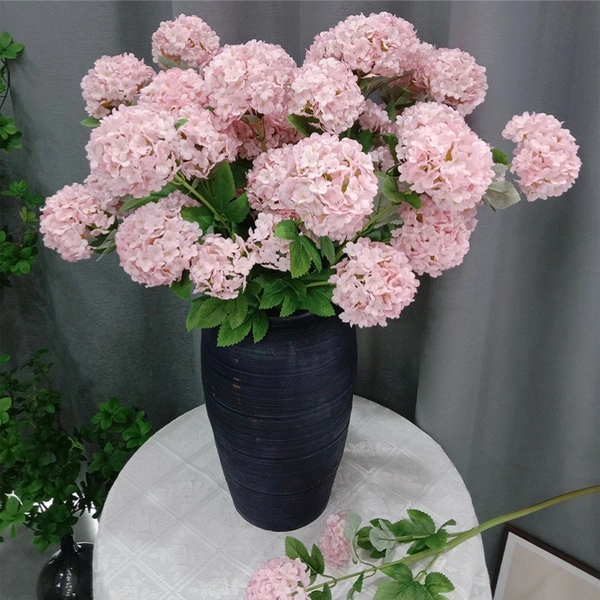Artificial 3heads hydrangea branch for home wedding decoration