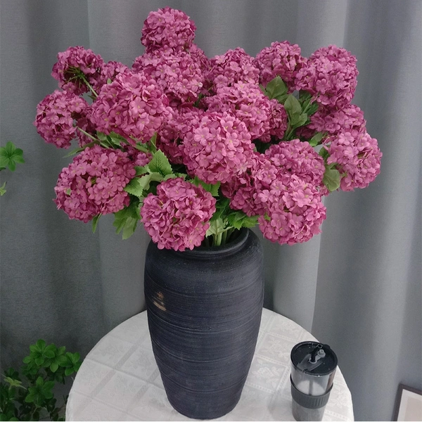 Artificial 3heads hydrangea branch for home wedding decoration