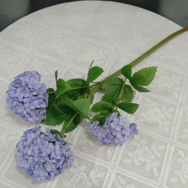 Artificial 3heads hydrangea branch for home wedding decoration