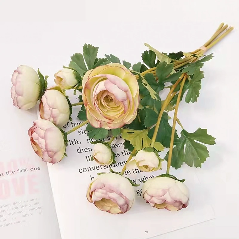 Artificial ranunculus flower for home decoration