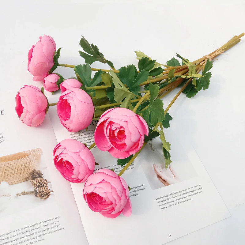 Artificial ranunculus flower for home decoration