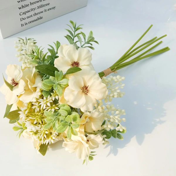 Artificial gardenia flower bouquet for wedding home decoration
