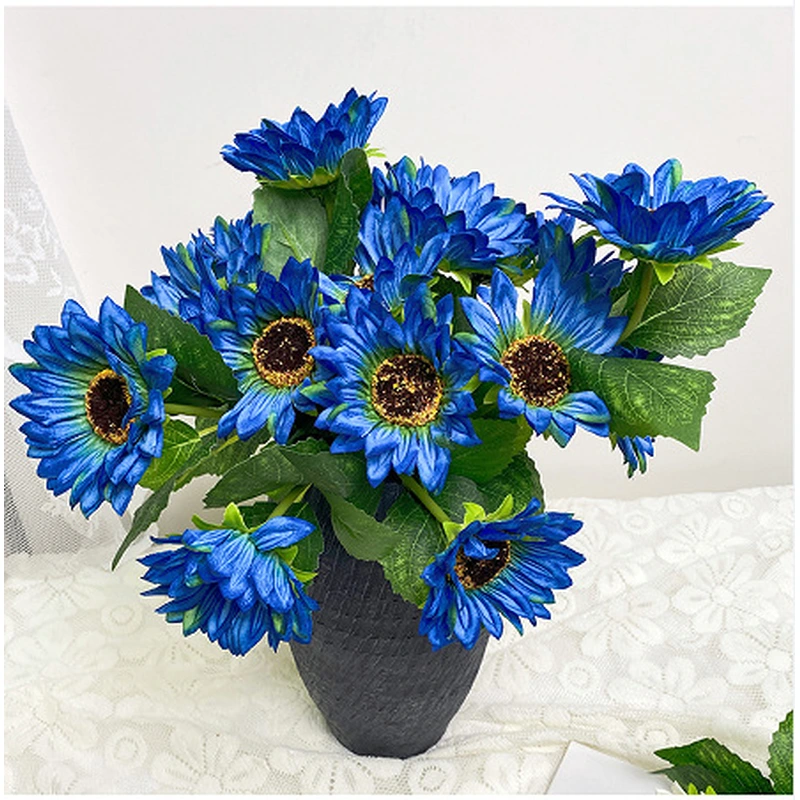 Artificial Sunflower Bouquet Fabric Flower for Home Wedding Decoration