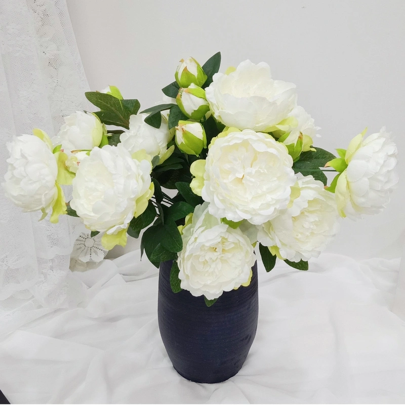 Artificial 12heads peony flower for home wedding decoration