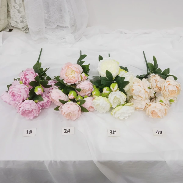 Artificial 12heads peony flower for home wedding decoration