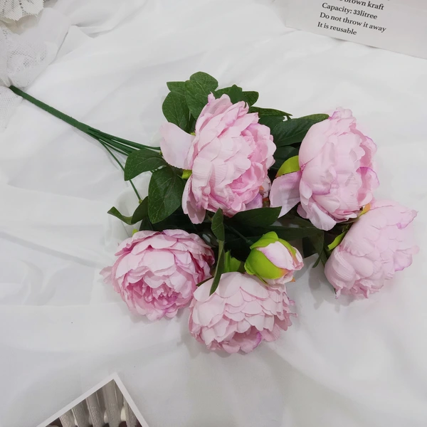 Artificial 12heads peony flower for home wedding decoration