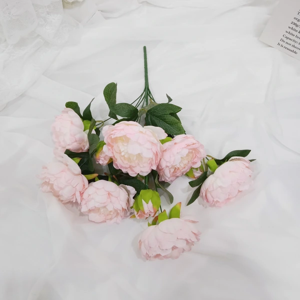 Artificial 12heads peony flower for home wedding decoration