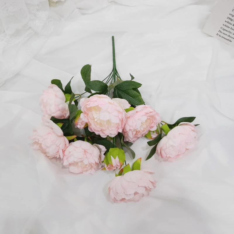 Artificial 12heads peony flower for home wedding decoration