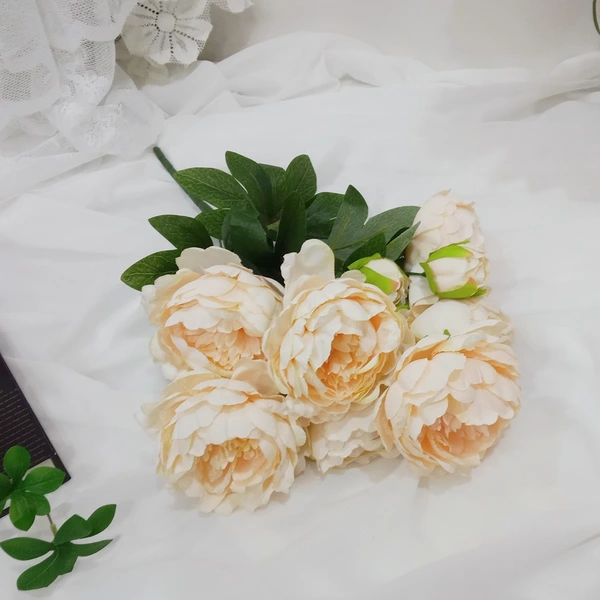 Artificial 12heads peony flower for home wedding decoration