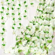 Artificial cherry blossom flower vine with leaves 18YHT