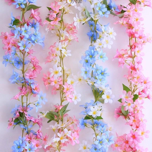 Artificial Jasmine Flower Vine Decorative Plant Silk Flowers         