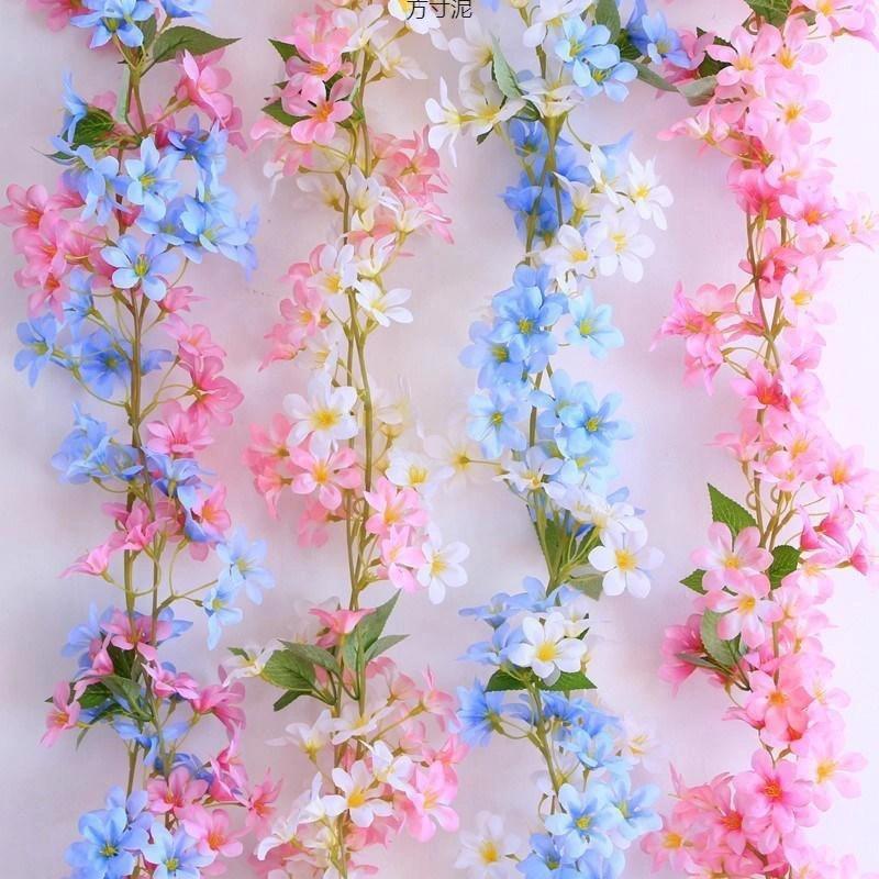 Artificial Jasmine Flower Vine Decorative Plant Silk Flowers         