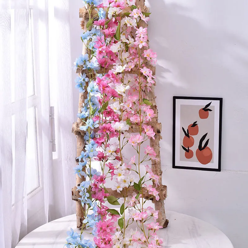 Artificial Jasmine Flower Vine Decorative Plant Silk Flowers         