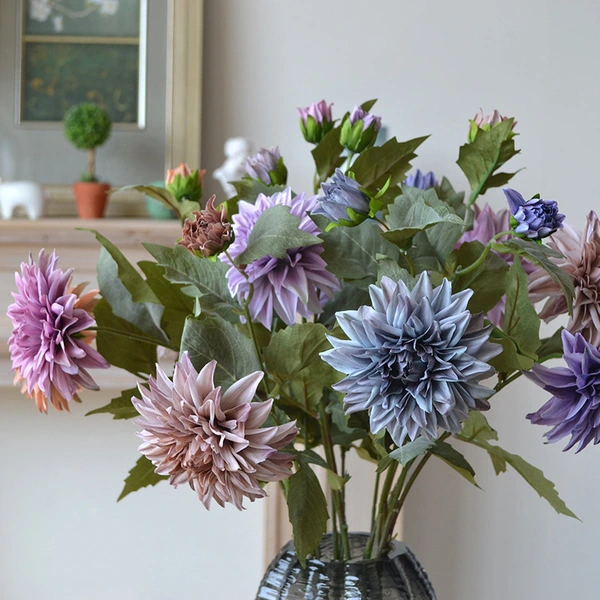 Artificial dahlia for home wedding party decoration