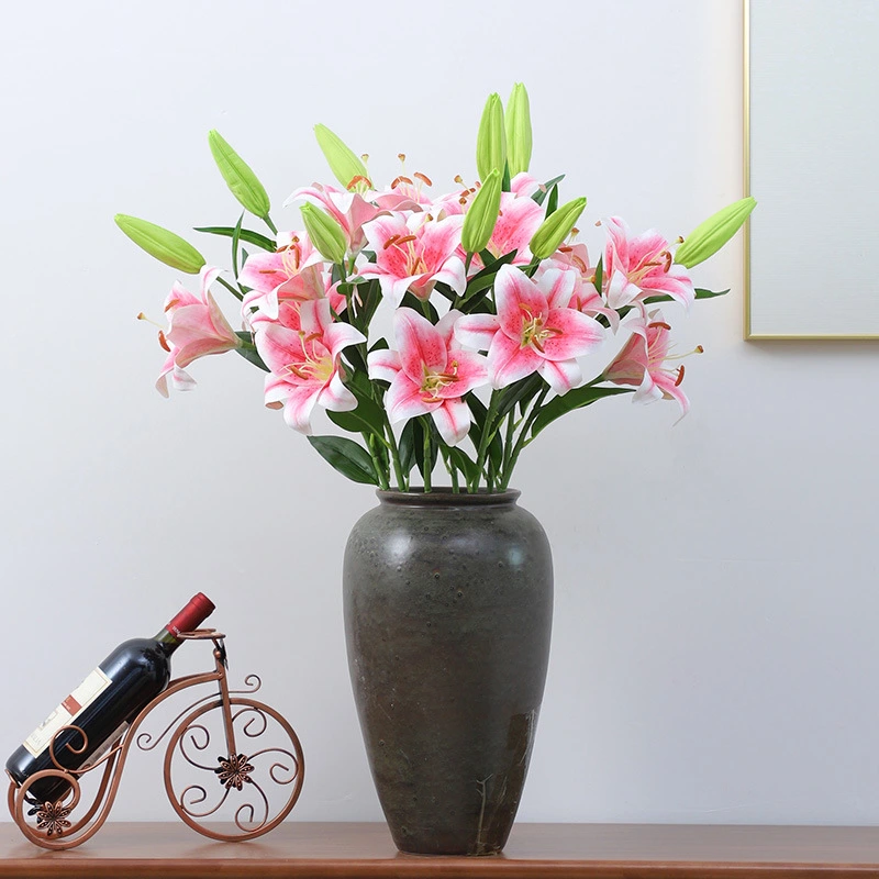 Artificial real touch lily flower for wedding home decoration