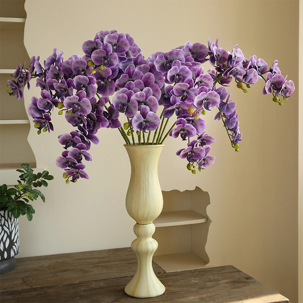 Artificial 9 heads Real Touch Orchids Flower Home Wedding Decoration 
