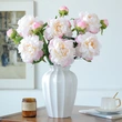 Artificial peony flower fabric pink flower for home hotel wedding decoration