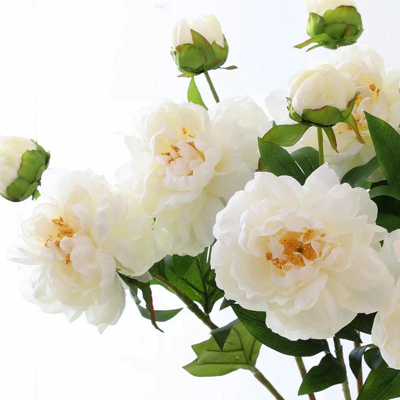 Artificial peony flower fabric pink flower for home hotel wedding decoration